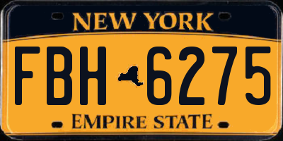 NY license plate FBH6275