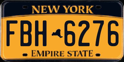 NY license plate FBH6276