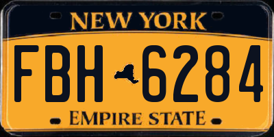 NY license plate FBH6284