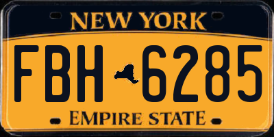 NY license plate FBH6285
