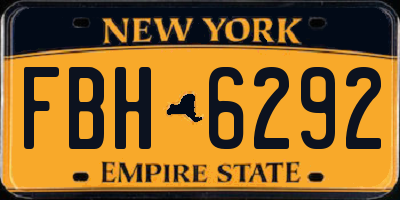 NY license plate FBH6292