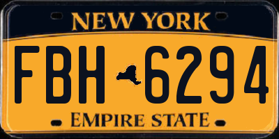 NY license plate FBH6294