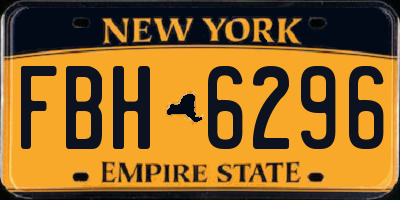 NY license plate FBH6296