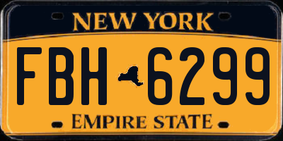 NY license plate FBH6299