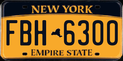 NY license plate FBH6300