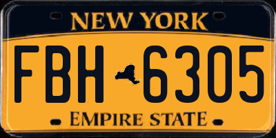NY license plate FBH6305