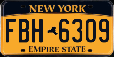 NY license plate FBH6309