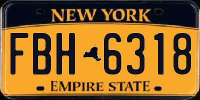 NY license plate FBH6318