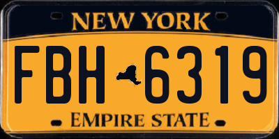 NY license plate FBH6319