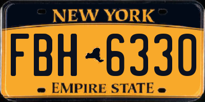 NY license plate FBH6330