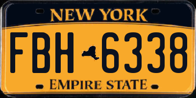 NY license plate FBH6338
