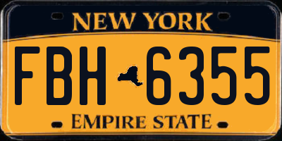 NY license plate FBH6355