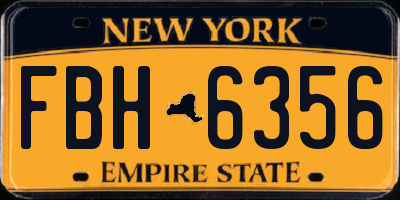 NY license plate FBH6356