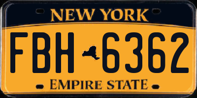 NY license plate FBH6362