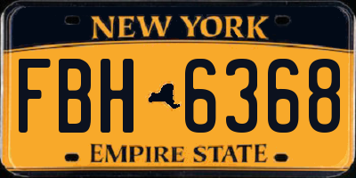 NY license plate FBH6368