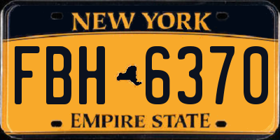 NY license plate FBH6370