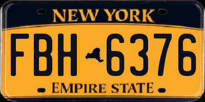 NY license plate FBH6376