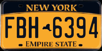 NY license plate FBH6394