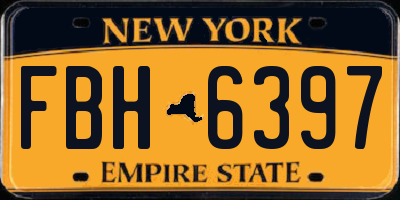 NY license plate FBH6397