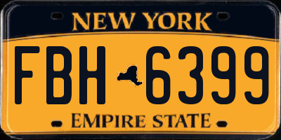 NY license plate FBH6399