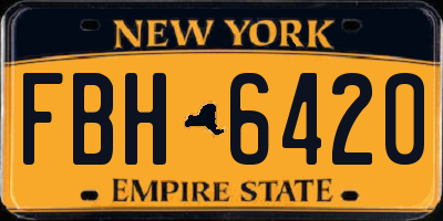 NY license plate FBH6420