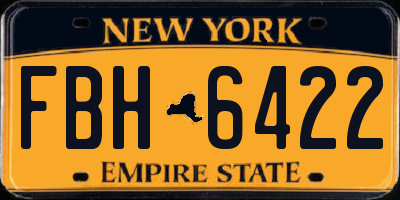 NY license plate FBH6422