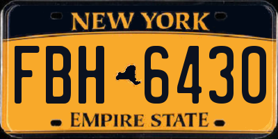 NY license plate FBH6430