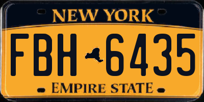 NY license plate FBH6435