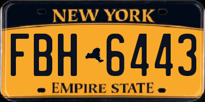 NY license plate FBH6443