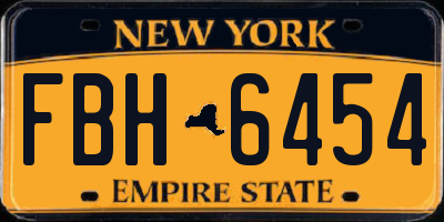 NY license plate FBH6454
