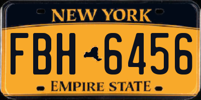 NY license plate FBH6456