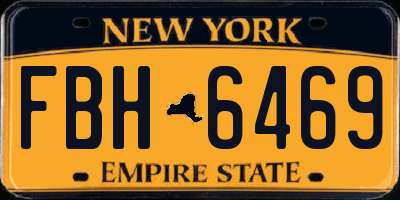 NY license plate FBH6469