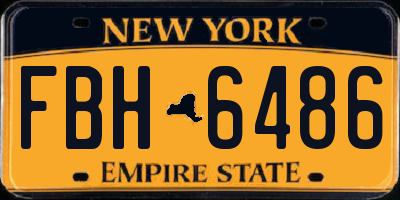 NY license plate FBH6486