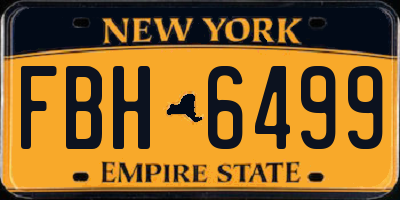 NY license plate FBH6499