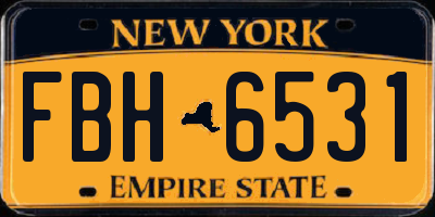 NY license plate FBH6531