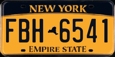NY license plate FBH6541