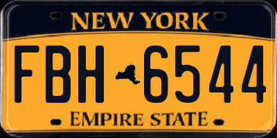 NY license plate FBH6544