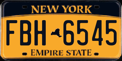 NY license plate FBH6545