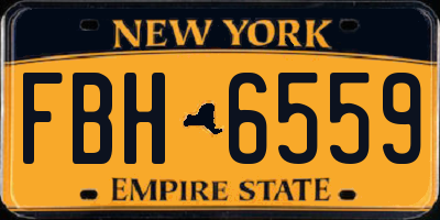 NY license plate FBH6559