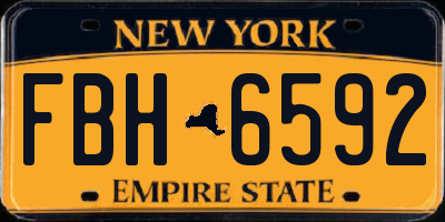 NY license plate FBH6592