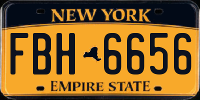 NY license plate FBH6656