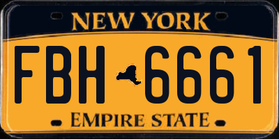 NY license plate FBH6661