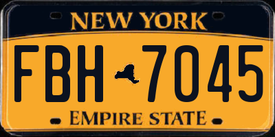 NY license plate FBH7045