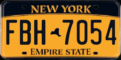 NY license plate FBH7054