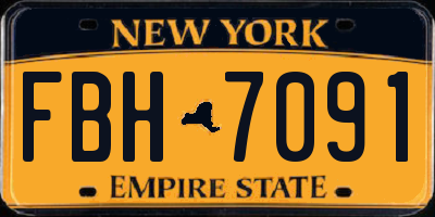 NY license plate FBH7091