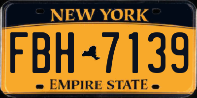 NY license plate FBH7139