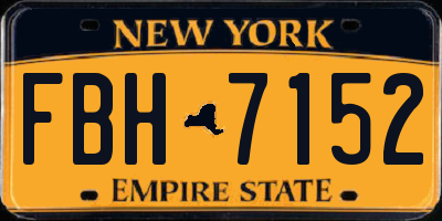 NY license plate FBH7152