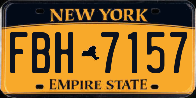 NY license plate FBH7157