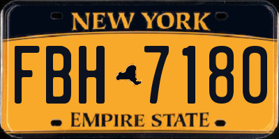 NY license plate FBH7180