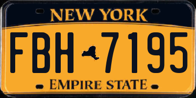 NY license plate FBH7195